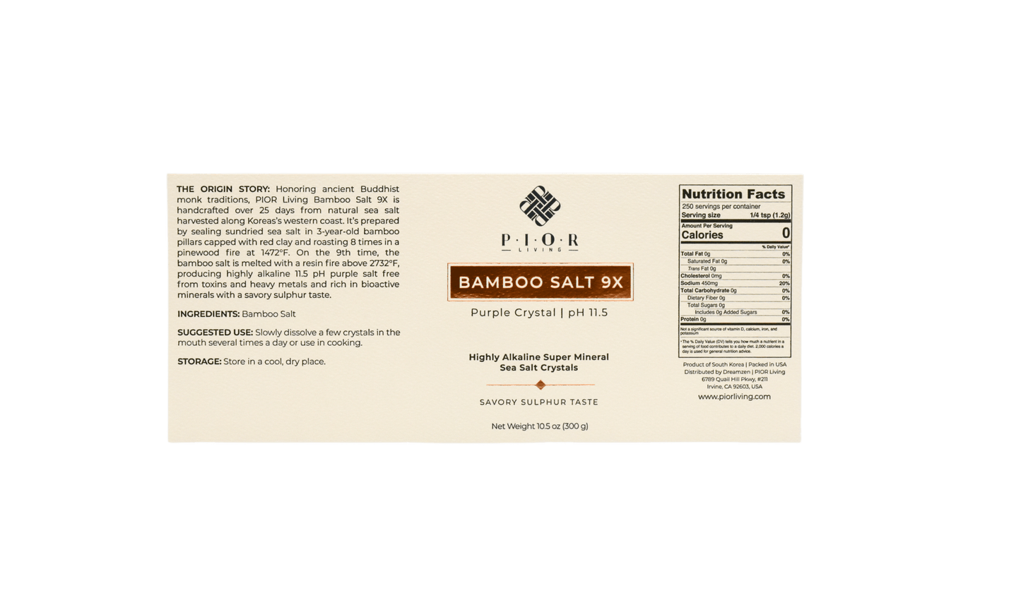Bamboo Salt 9x Crystal Label