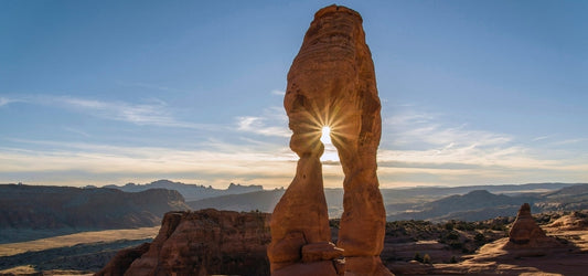 Sunrise over rocks