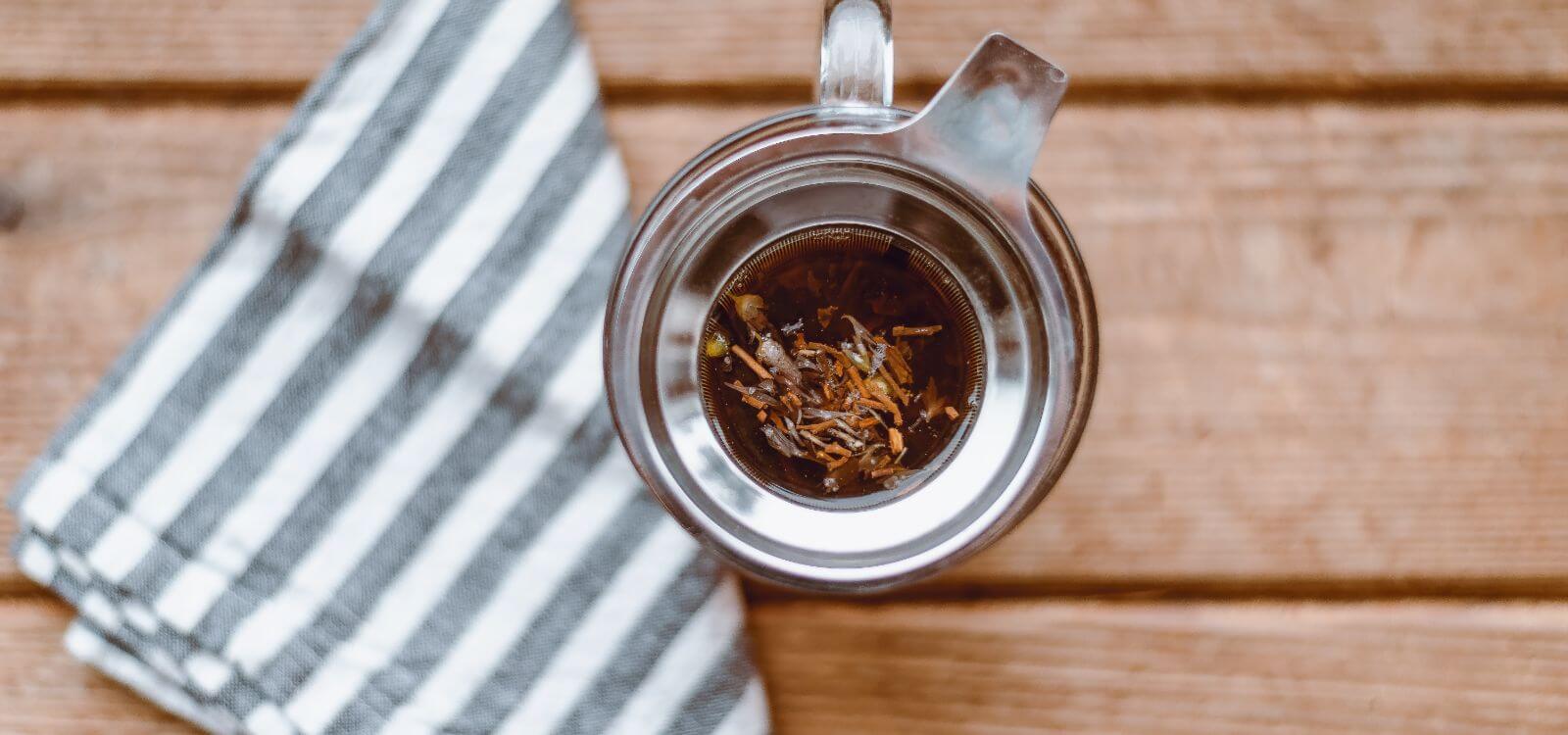 cup of tea from ayurvedic herbal medicine