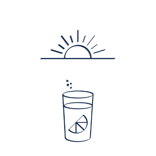 An illustration demonstrating the uses of bamboo salt and liquids