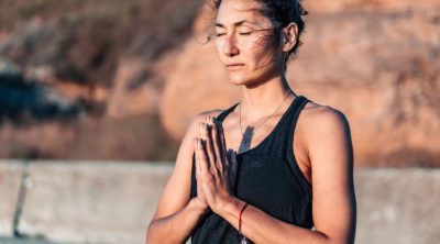 woman meditating to balance vata dosha