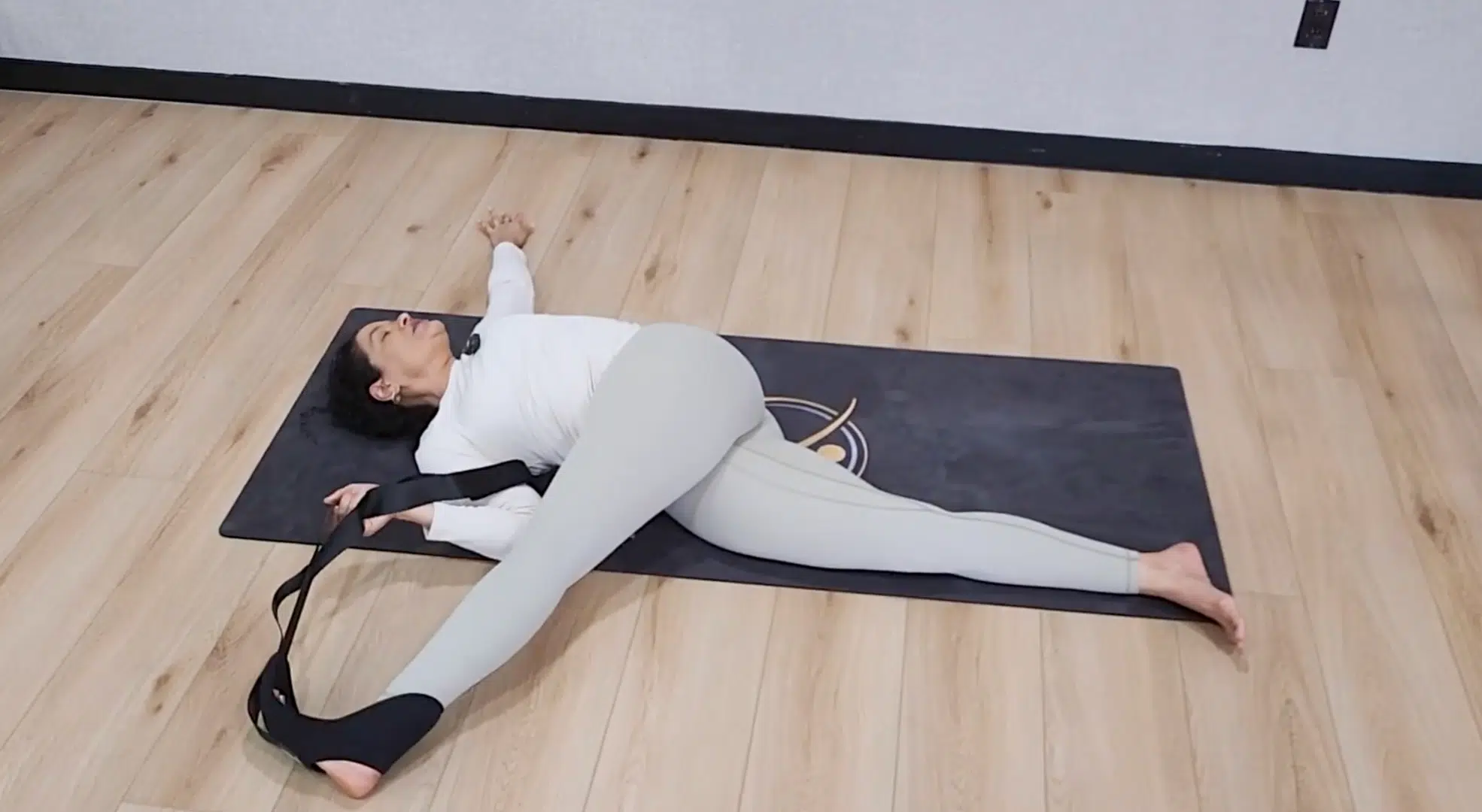 Lying Spinal Twist with Strap