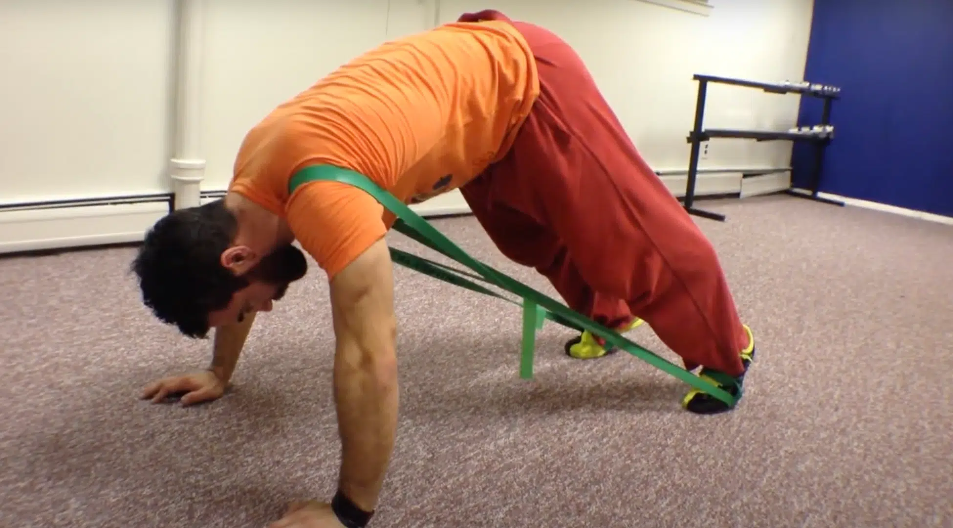Strap-Assisted Downward Dog