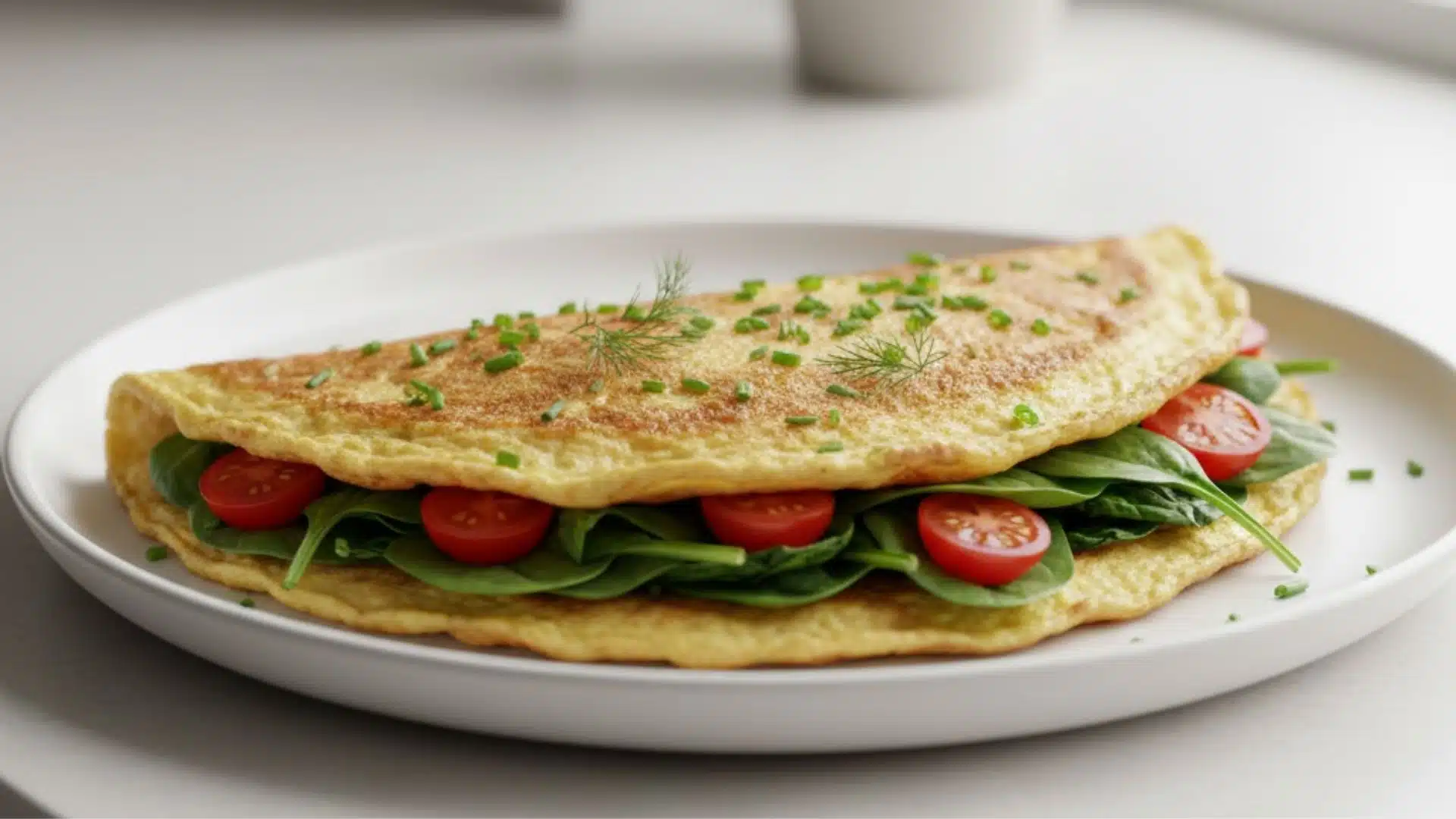 chickpea flour omelet with spinach