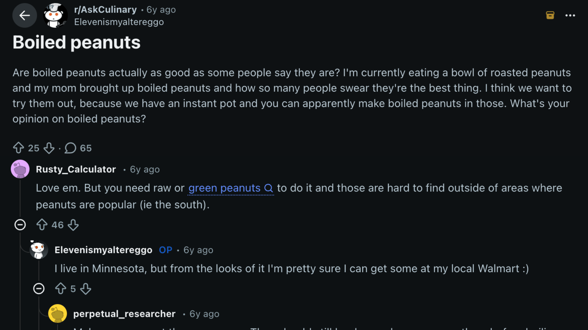 community discussion what people say about boiled peanuts