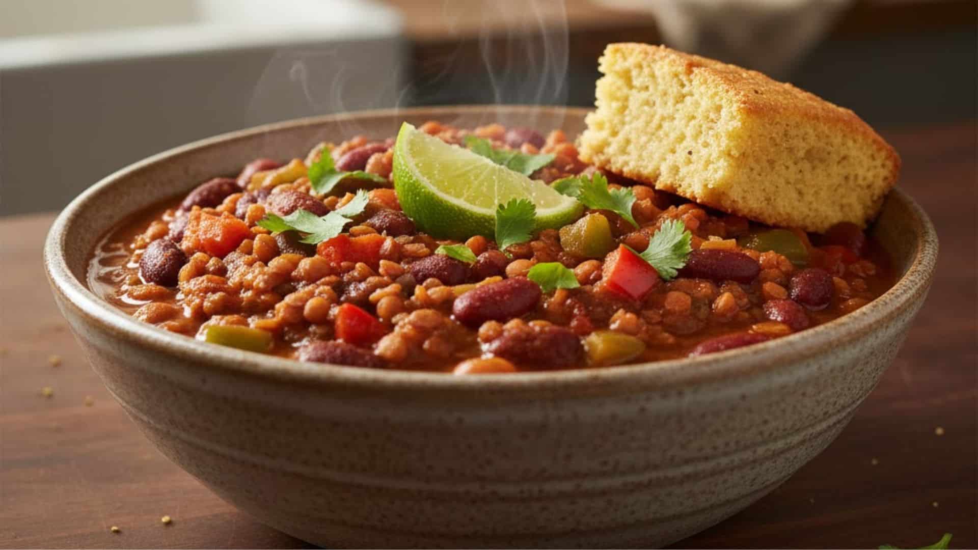high protein vegan chili