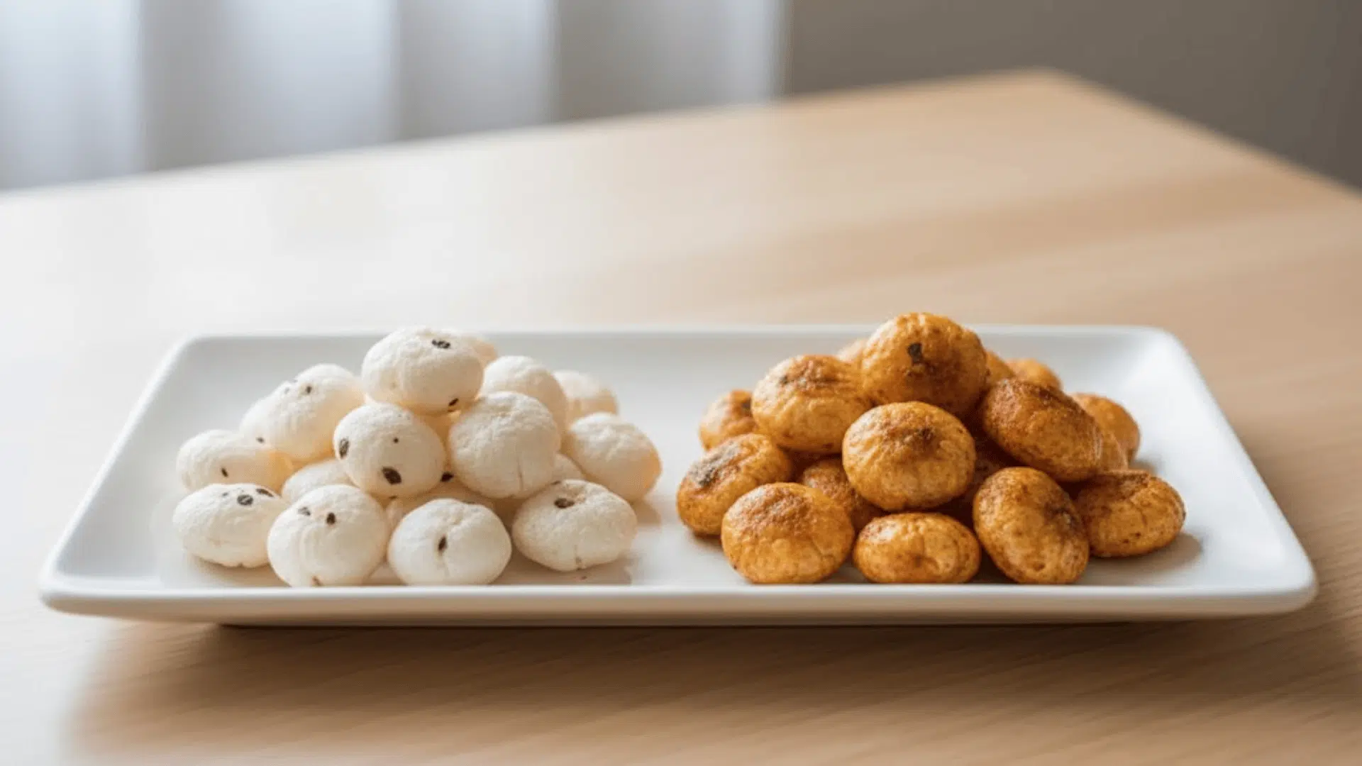 puffed vs roasted fox nuts