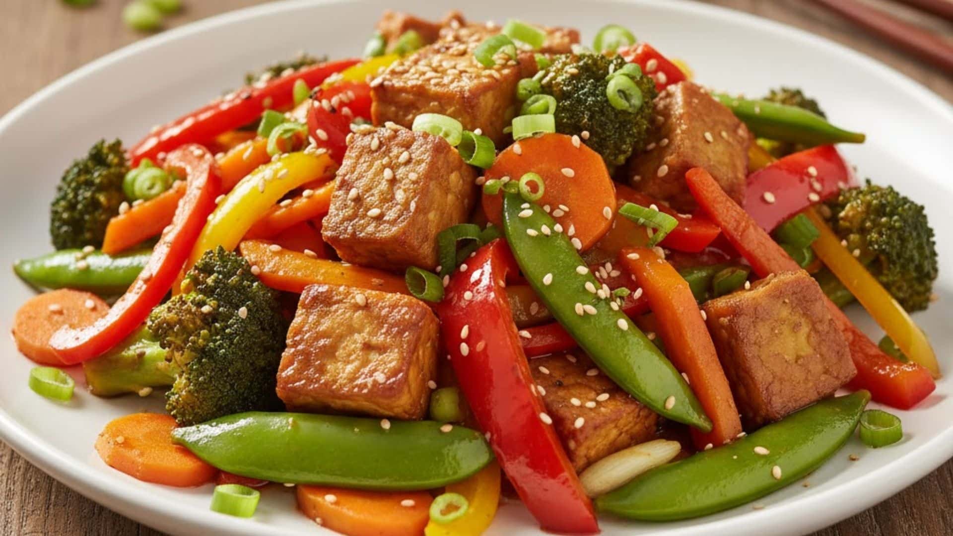 tempeh stir fry with veggies