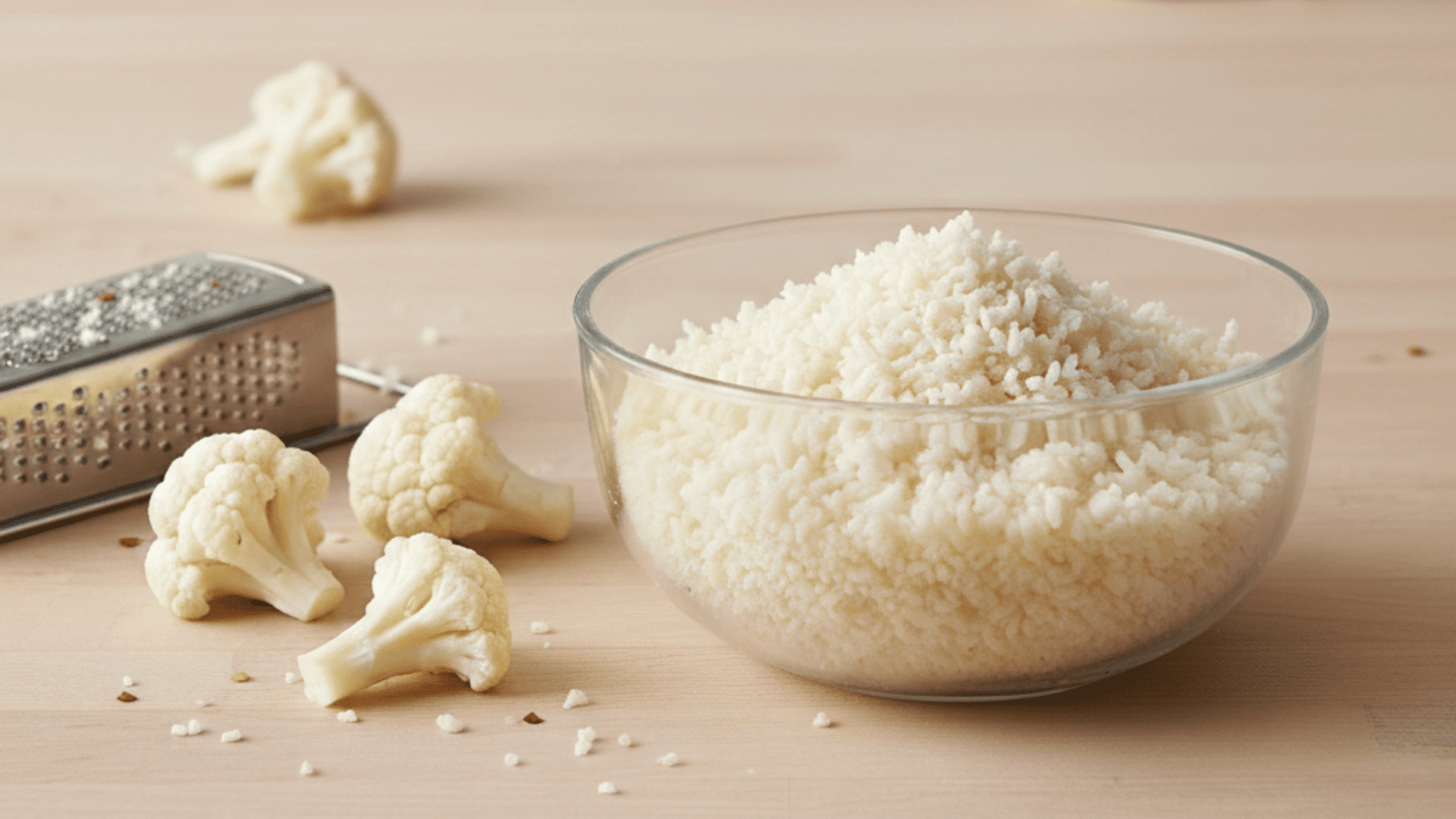 cauliflower rice and crusts
