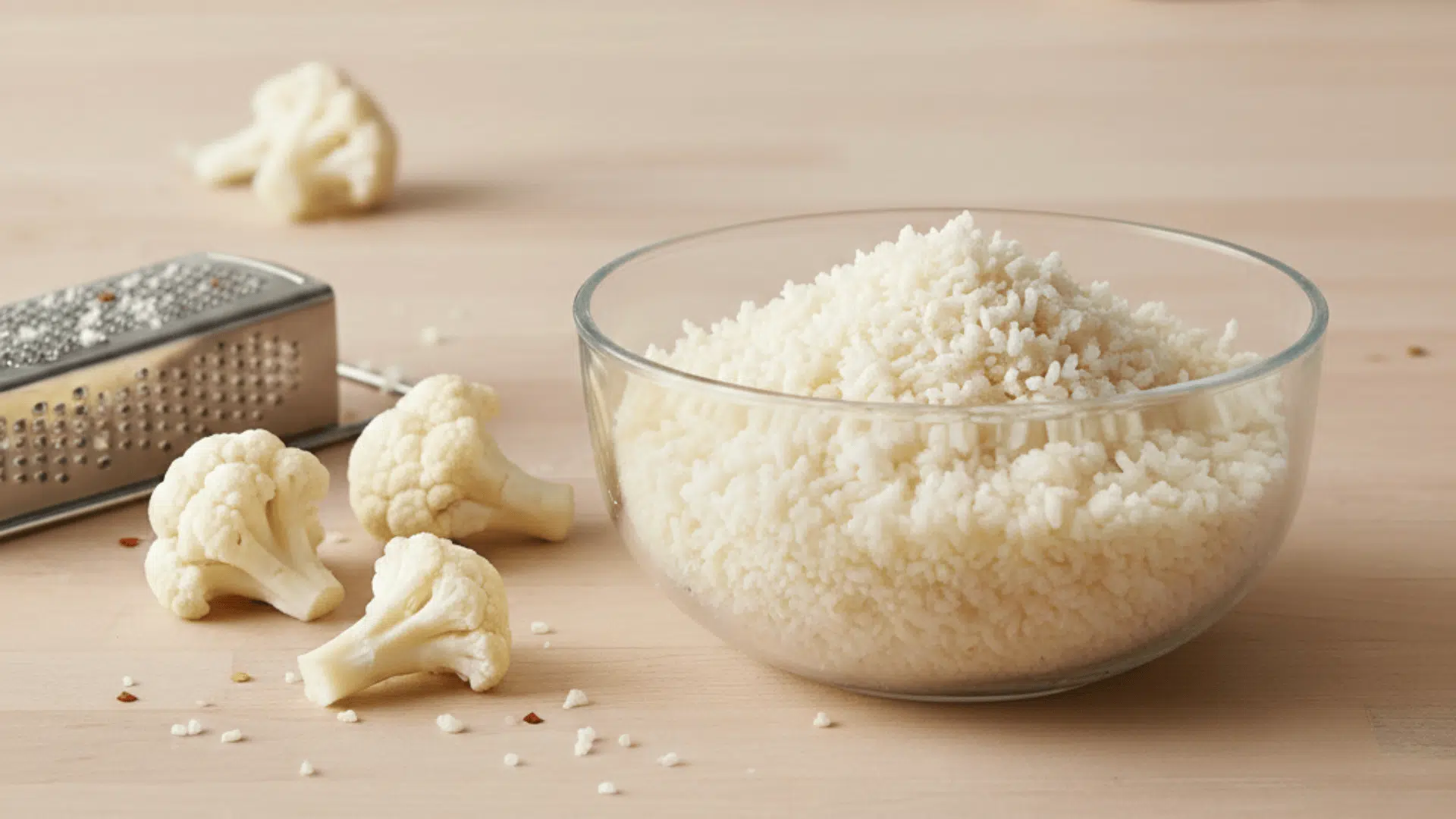 cauliflower rice and crusts
