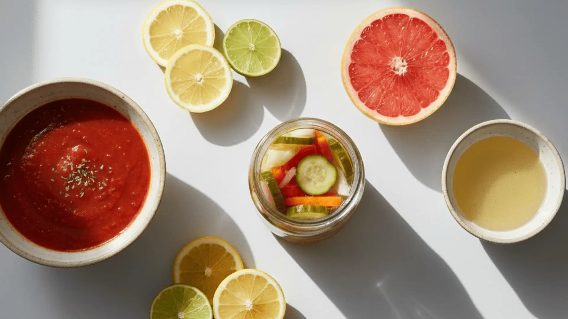 highly acidic foods and drinks