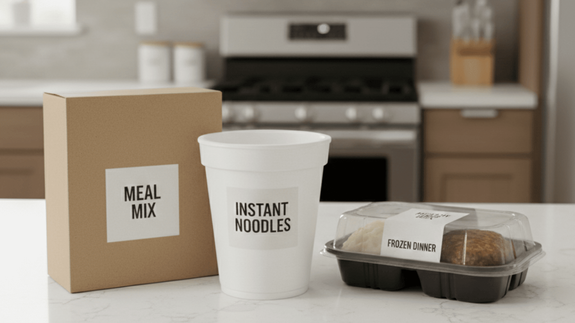 packaged instant foods