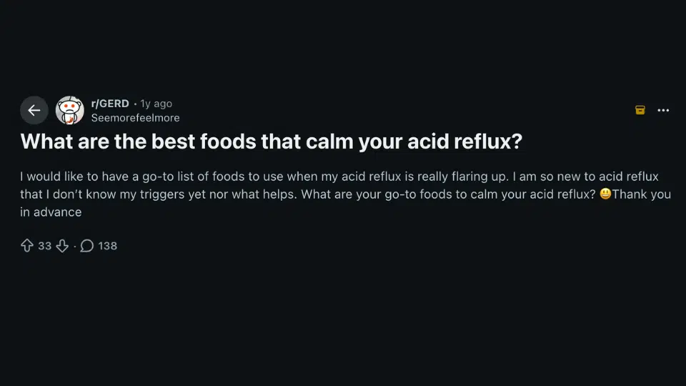 sudden acid reflux diet tips people share online