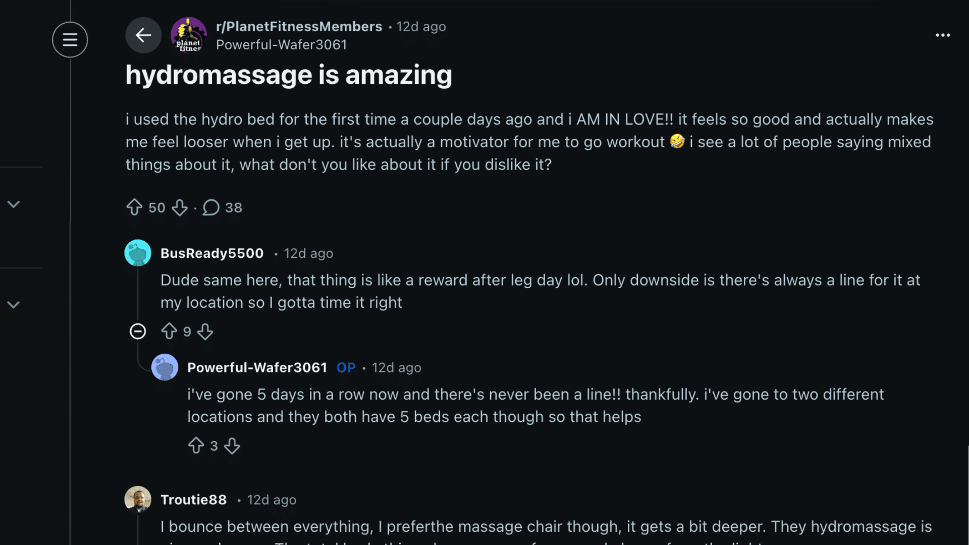 user experience hydromassage