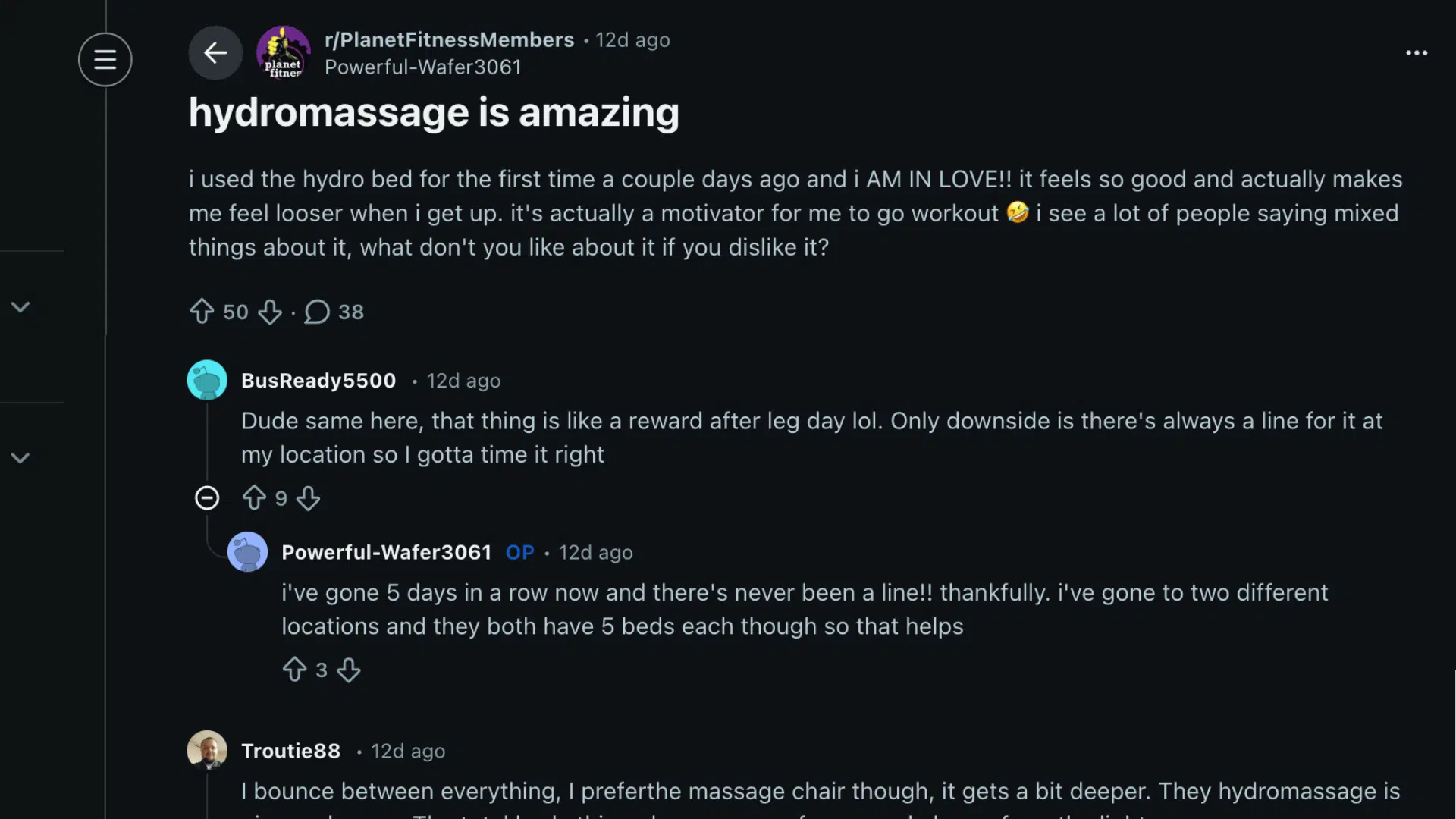 user experience hydromassage