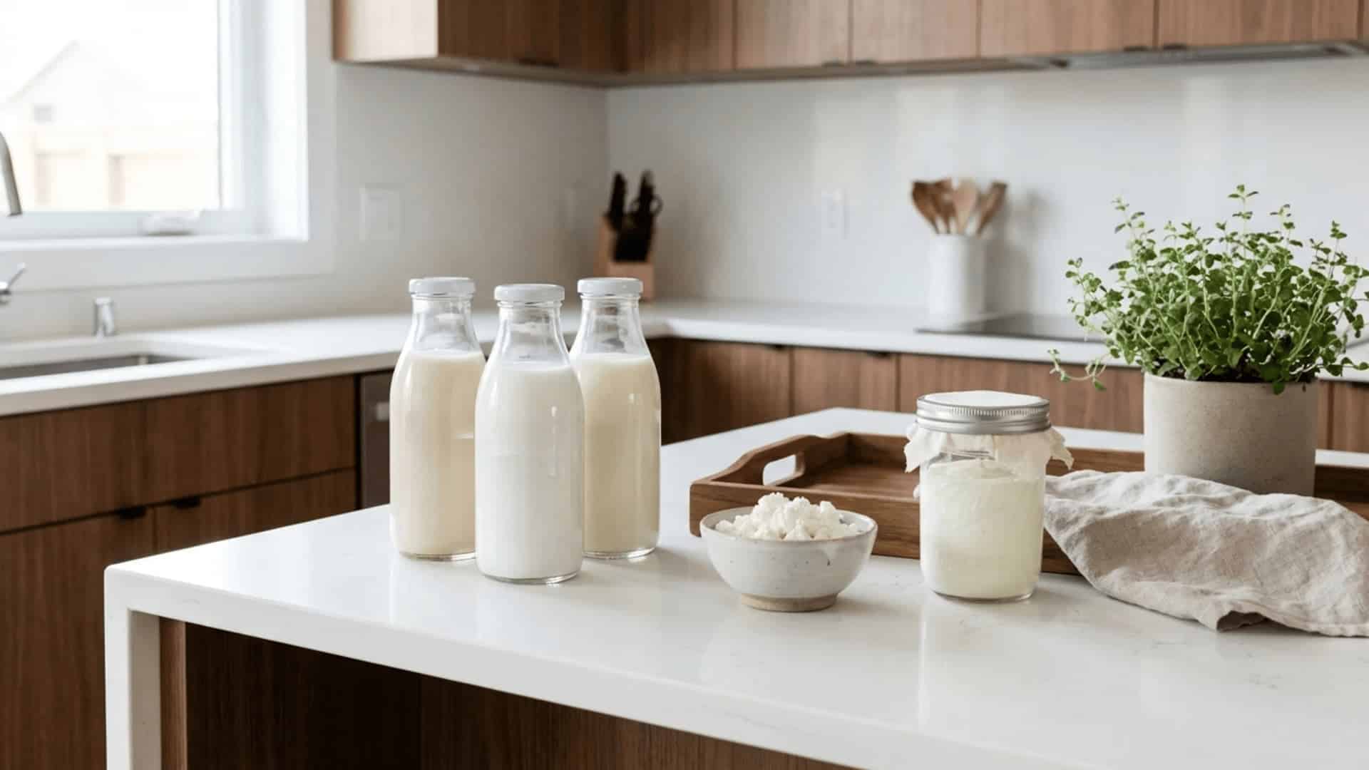 almond milk, coconut milk, rice milk, and fresh goat cheese as low histamine dairy alternatives