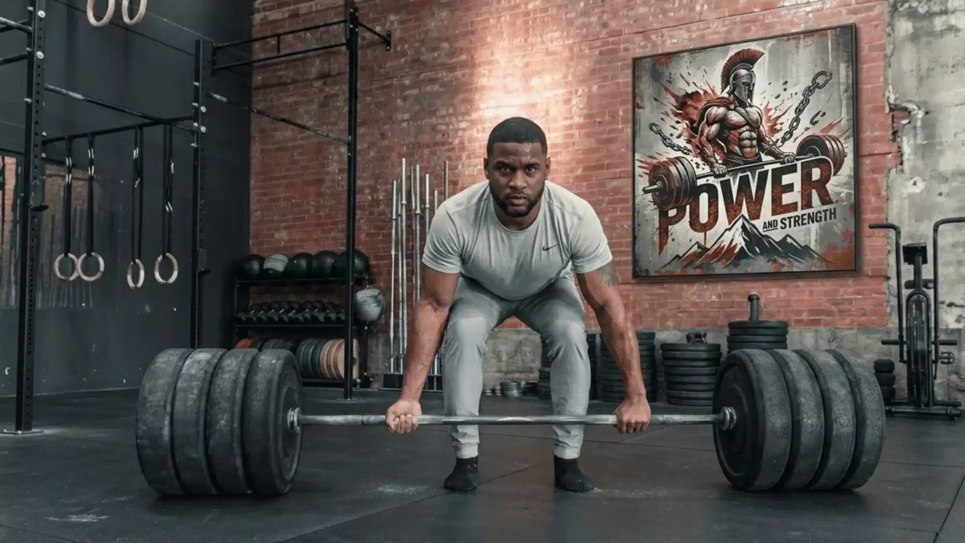 a high quality picture of the black men doing heavy deadlifts