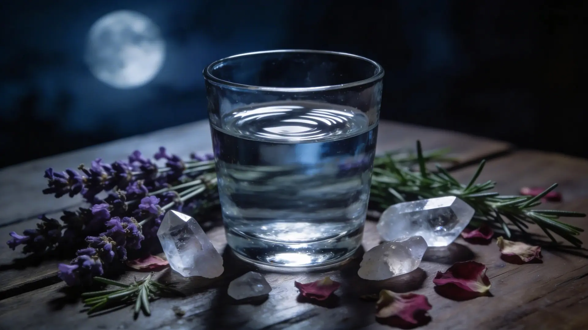 close-up of a hand holding a raw purple amethyst crystal cluster over a neutral beige linen fabric background