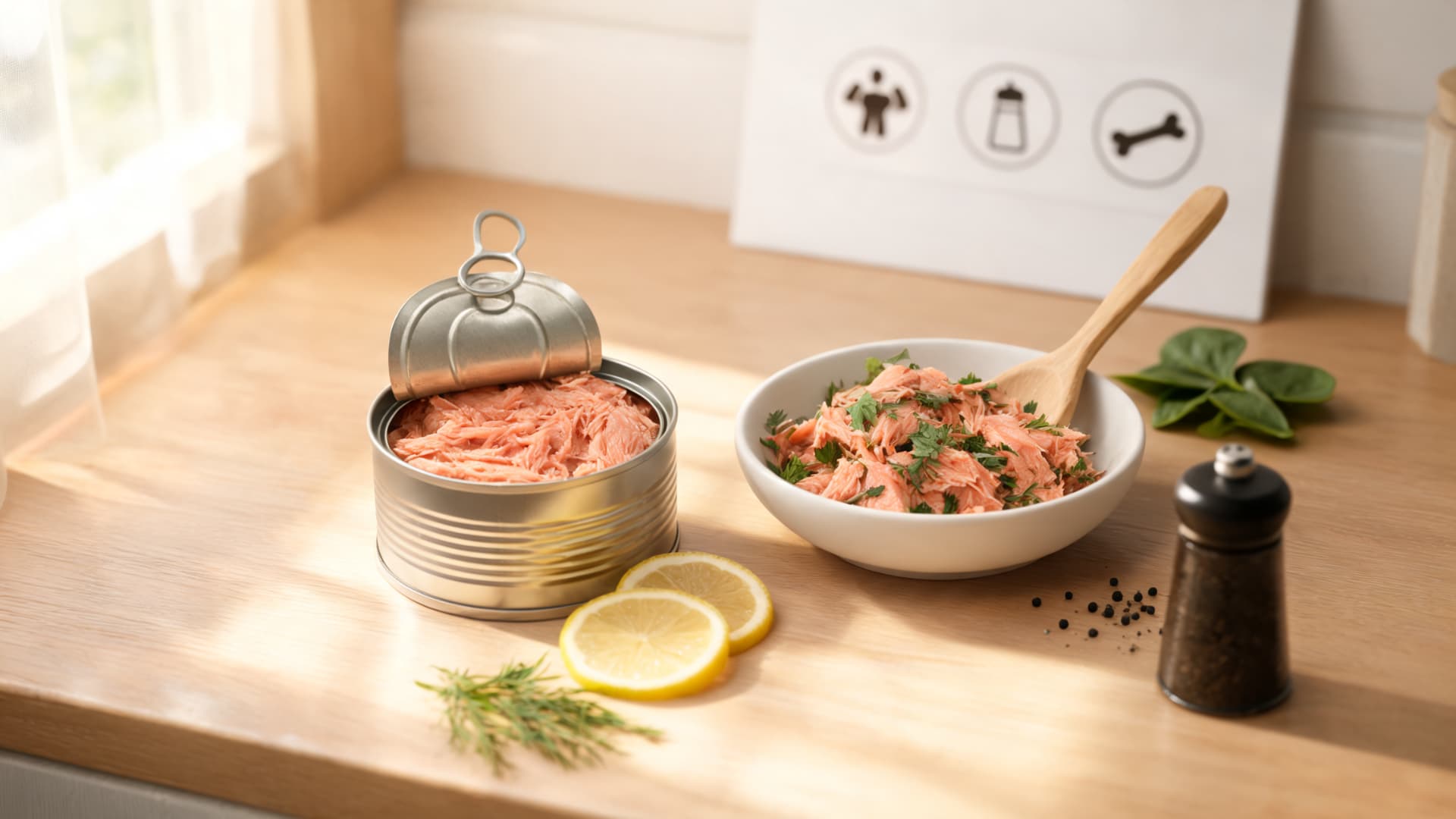 canned salmon packed with protein and calcium, check sodium levels, perfect for quick healthy meals