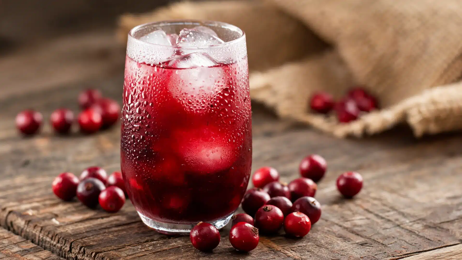 cranberry-kidney-detox-juice-with-ice-and-fresh-berries-on-a-rustic-wooden-table