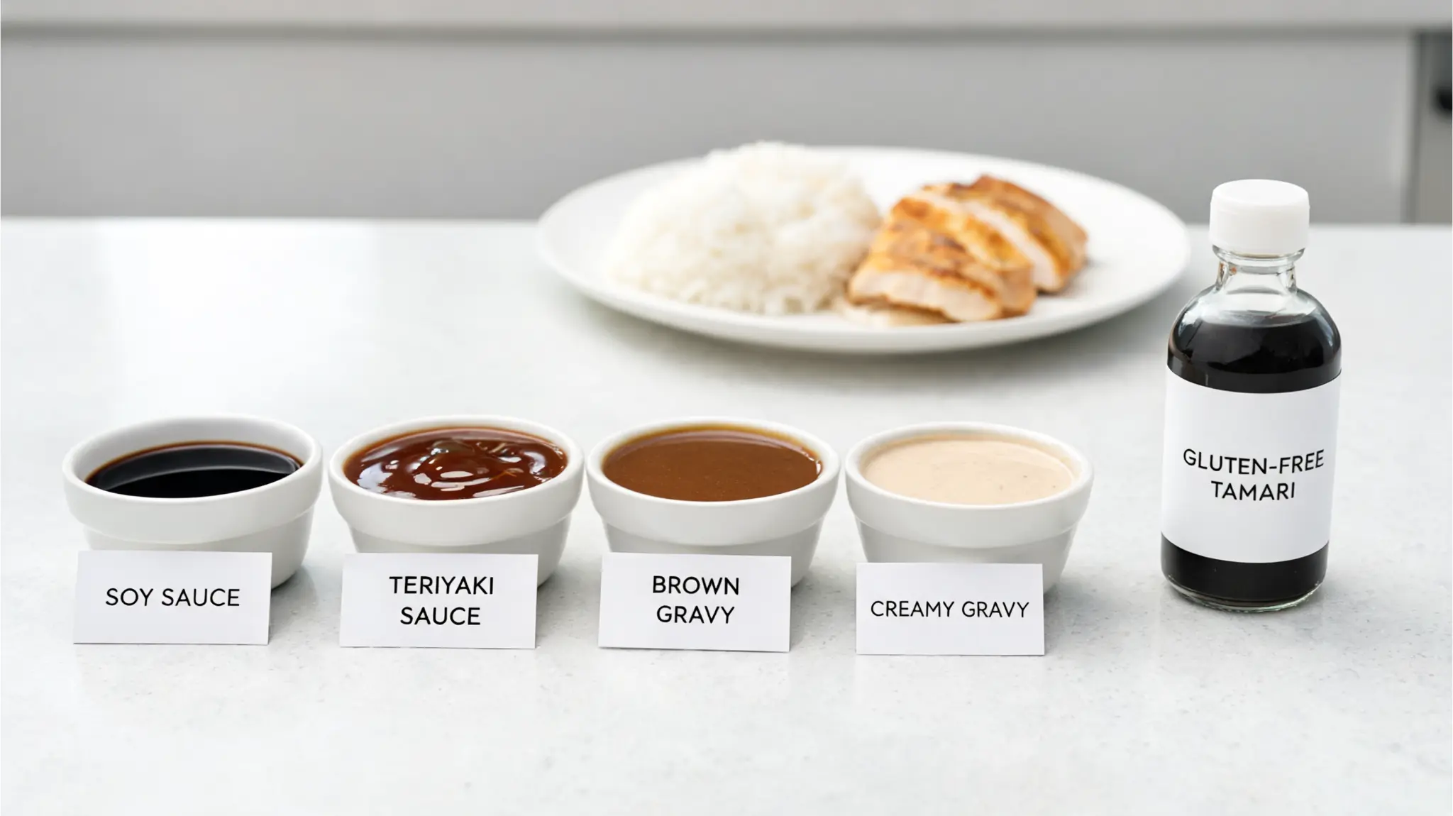 soy sauce and gravies