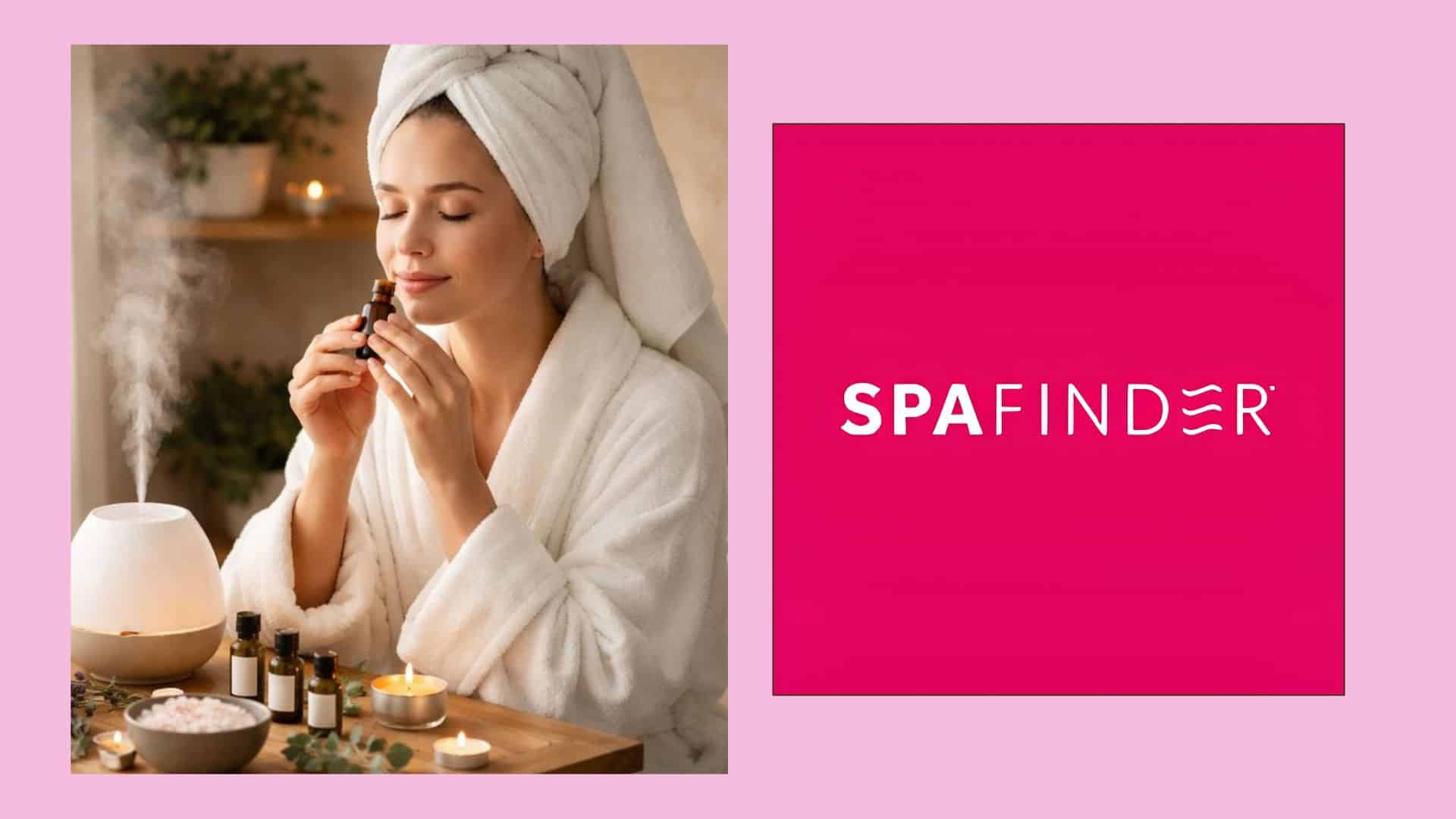 Spa aromatherapy massage scenes with oils, diffuser, and relaxation spa setting.