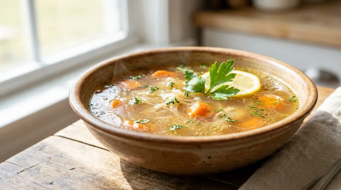 warm nutrient-rich bone broth is a top choice for what foods have collagen and health support